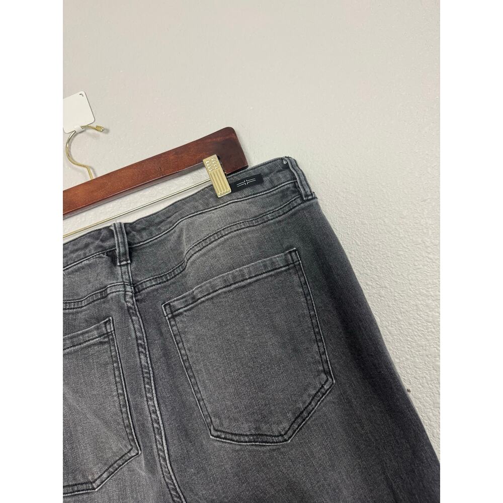 Liverpool Los Angeles Gray Split Hem Kick Flare Jeans Raw Hem 16 - Picture 6 of 9